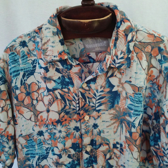 Margaritaville Other - Margaritaville shirt Size XL Hawaiian Silk/linen